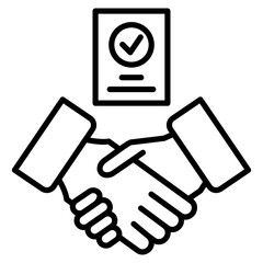 Cooperation  Icon Element For Design