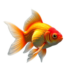 Fototapeta premium Vibrant Goldfish in Detailed Close-Up