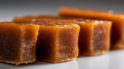 Close-up of Delicious Brown Sugar Candy Cubes
