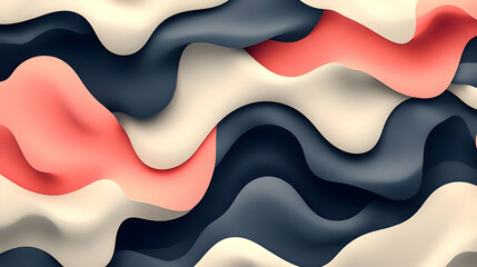 A wavy abstract design featuring soft colors and flowing shapes.
