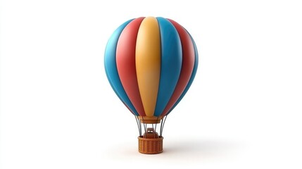 Fototapeta premium Hot air balloon adventure scenic landscape travel experience vibrant colors aerial view joyful exploration