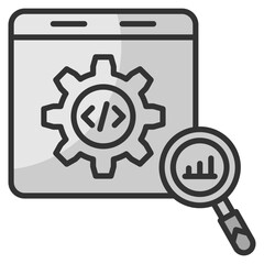 Monitoring  Icon Element For Design