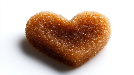 Fototapeta premium Heart-Shaped Brown Sugar Candy, Sweet Treat, Delicious Confectionery