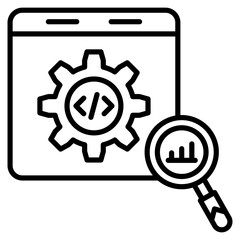Monitoring  Icon Element For Design