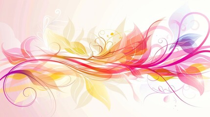 Vibrant abstract swirls of color express creativity and movement in a dynamic visual representation of natural elements and design