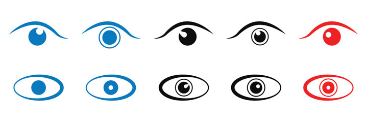 Eye icon logo design template isolated illustration. Eye icon.