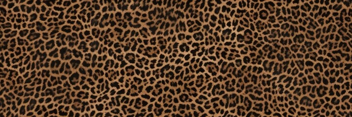 Seamless leopard print pattern in shades of brown and black, background, animal