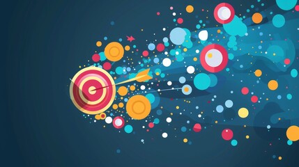 Obraz premium Exploring the dynamics of viral marketing strategies through vibrant vector illustrations capturing the essence of engagement and impact