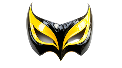 Elegant Black and Yellow Venetian Masquerade Costume Party Mask