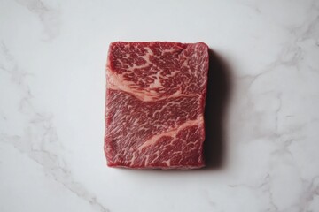 A Prime Cut of Exquisite Wagyu Beef Steak Ready for Grilling Deliciousness