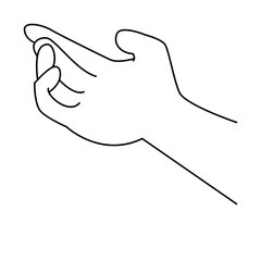 Obraz premium Hand Gestures Thin Line Icons