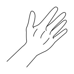 Hand Gestures Thin Line Icons