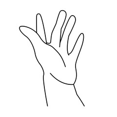 Hand Gestures Thin Line Icons