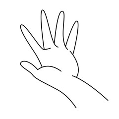 Hand Gestures Thin Line Icons