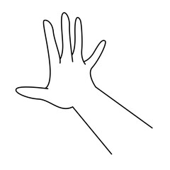 Hand Gestures Thin Line Icons