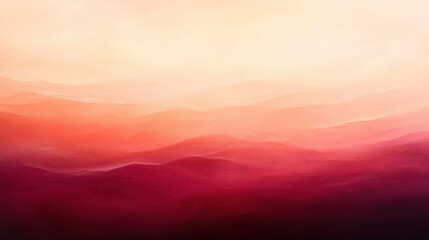 Fototapeta premium Abstract red and orange gradient landscape with soft textures