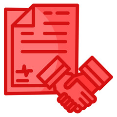 Contract  Icon Element For Design