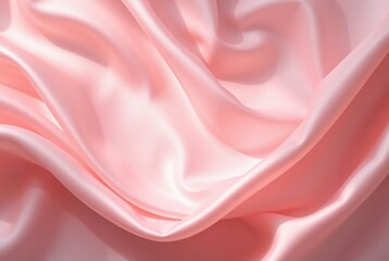 Obraz premium Elegant Soft Pink Satin Fabric Draped Textiles