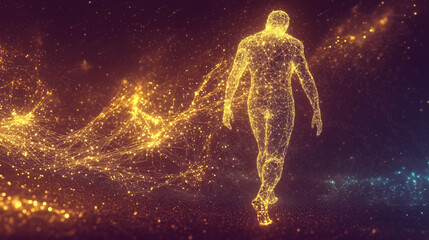 Fototapeta premium generative illustration. awareness of astral energies of the subtle plane. A walk through other worlds 