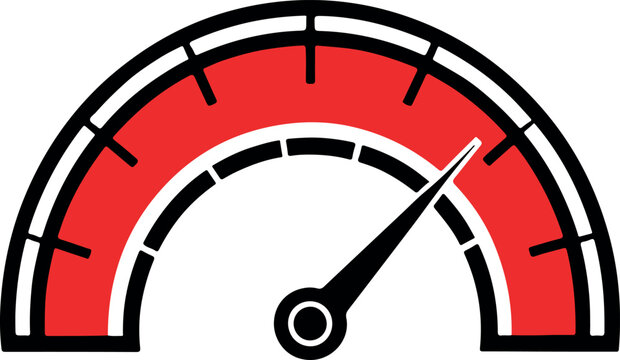 recommend clip art: High Performance Gauge Icon Showing Peak Activity