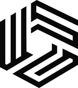  modern wsg letter logo design	