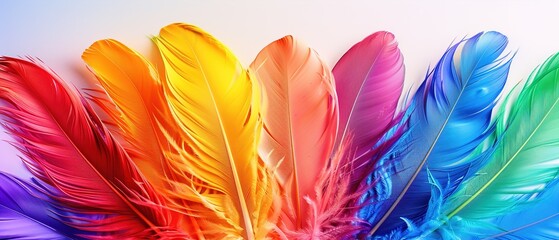 colorful feathers background