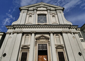 San Benedetto church facade in Crema, Lombardy, Italy