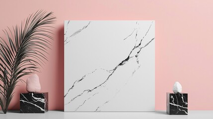 A minimalist design featuring a fragmented geometric border on a solid background, perfect for contemporary presentations and artistic displays.