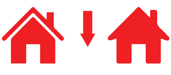  Home icon collection. House icons set. Set of house thin line icons. House icon, Vector Illustration