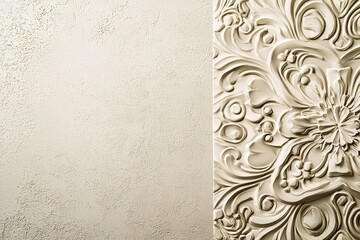 An embossed text box with intricate patterns on a subtle background, perfect for adding sophistication to branding or promotional materials.