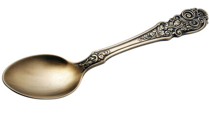 Ornate Silver Spoon with Intricate Design