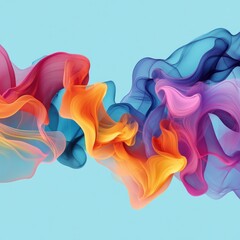 Fototapeta premium Abstract colorful flowing wave design.