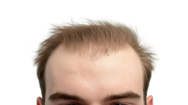 Close-Up of Man’s Hair and Scalp 