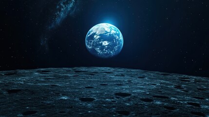 Earthrise from the Moon: A Celestial View