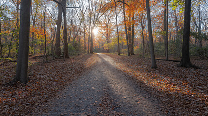 Obraz premium Path in autumn forest
