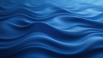 Obraz premium Dark blue silky wave design with rich texture.