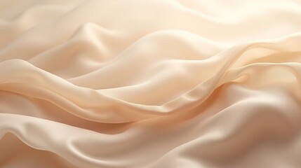 Obraz premium Minimalistic beige flowing fabric-like waves