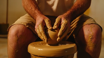 Pottery making workshop creating clay art in a studio environment hands-on crafting experience