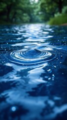 Serene Water Ripples Tranquil Nature Scene