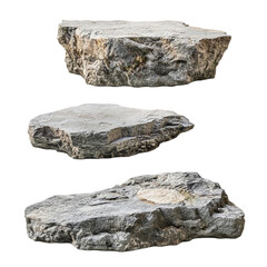 Flat Rocks Stone Podium Display Product Photography Set