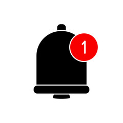 bell icon, simple flat style, illustration, logo sign symbol pictogram template, for ui or ux isolated on white for mobile app, editable