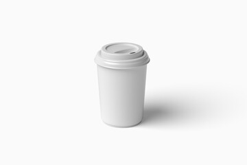 Coffee paper cup isolated on white background