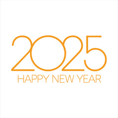 Happy new year 2025 vector and illustration