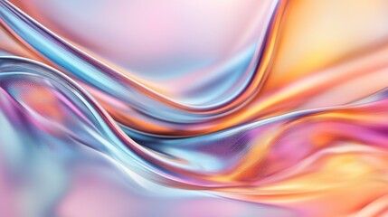 Naklejka premium Abstract Colorful Waves Flowing in Soft Light with Gentle Gradiation and Texture