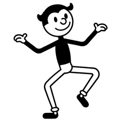 character running with their hands up