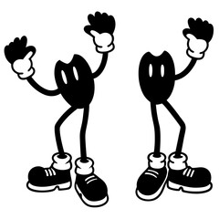 cartoon character  set of silhouettes
