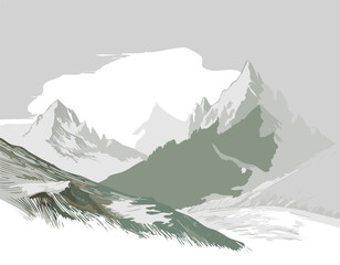 winter mountain landscape
