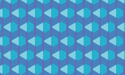 Blue abstract geometric pattern suitable for any fabric, especially carpets or rugs
