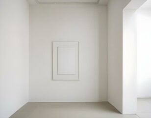 Minimalist Photo Frame Mockup Vertical Design Hanging on a White Wall.Perfect for Valentine’s Day Themes
