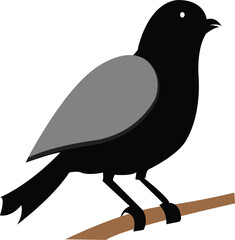 Elegant Bird Vector Illustration – Scalable and Customizable Artwork